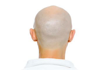 Image showing Bald man. Nape. Studio. isolated