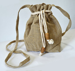 Image showing Handmade flax purse