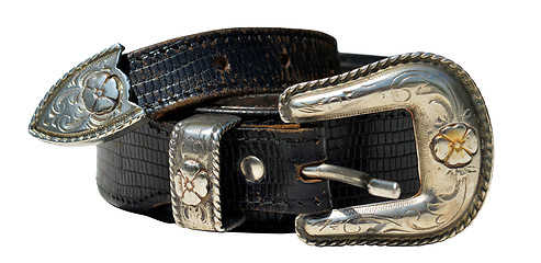 Image showing Cowboy leather belt
