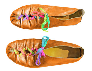 Image showing Ladies fun orange shoes