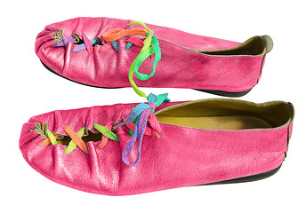 Image showing Ladies fun pink shoes
