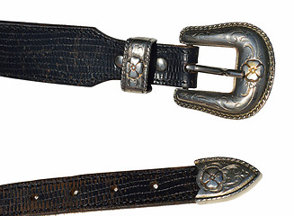 Image showing Cowboy leather belt