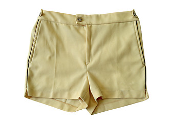 Image showing Vintage yellow shorts