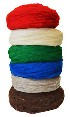Image showing Dyed wool yarn