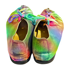 Image showing Ladies fun rainbow shoes