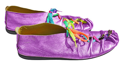 Image showing Ladies fun violet shoes