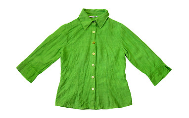 Image showing Green linen blazer