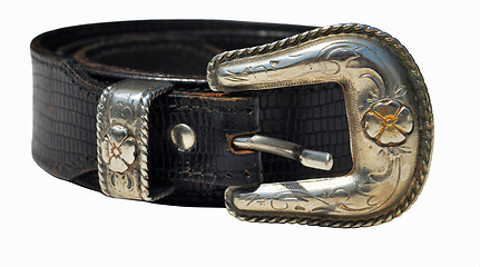 Image showing Cowboy leather belt