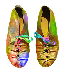 Image showing Ladies fun rainbow shoes