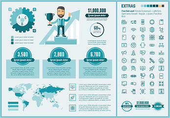 Image showing Start up flat design Infographic Template