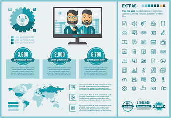 Image showing Media flat design Infographic Template