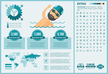 Image showing Sports flat design Infographic Template