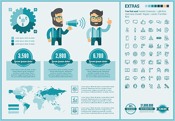 Image showing Social Media flat design Infographic Template