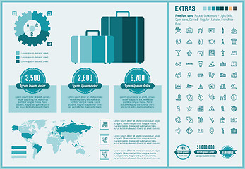 Image showing Travel flat design Infographic Template