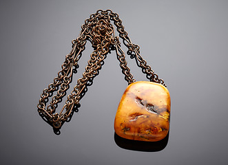 Image showing old amber necklace