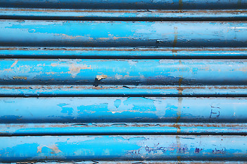 Image showing blue abstract metal in steel and background