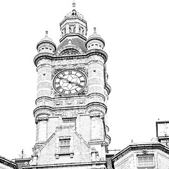 Image showing old  exterior   wall architecture in london england windows and 