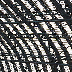 Image showing abstract metal in englan london railing steel and background