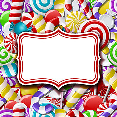 Image showing Frame labels on sweet background