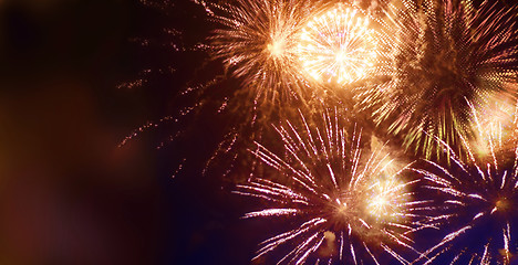 Image showing bright sparkling fireworks