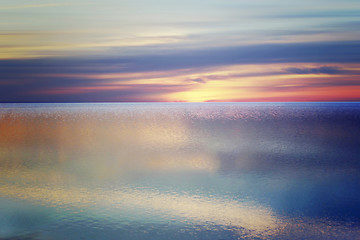 Image showing smooth sea with reflecting colors