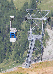 Image showing Ski lift cable booth or car