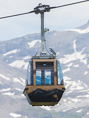 Image showing Ski lift cable booth or car