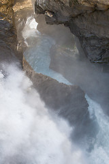 Image showing Trummelbach falls (Trummelbachfalle), waterfall in the mountain