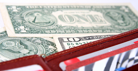 Image showing Brown leather wallet