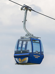 Image showing Lenk im Simmental, Switzerland - July 12, 2015: Ski lift in moun