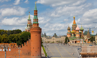 Image showing landscape with a view of Red Square and St. Basil’s