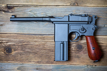 Image showing Mauser, old German pistol gun