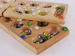 Image showing Set of two Mancala boards, overlap