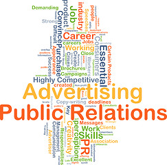 Image showing Advertising public relations background concept