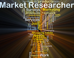 Image showing Market researcher background concept glowing