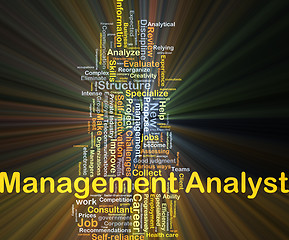 Image showing Management analyst background concept glowing