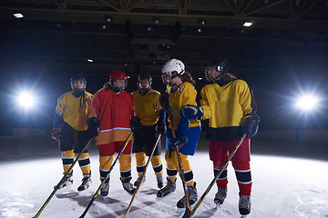 Image showing teen girls ice hockey sport players