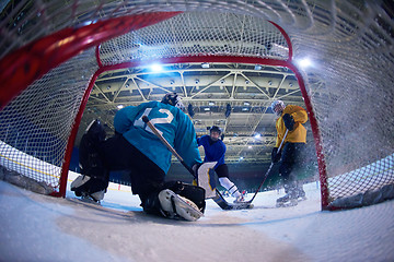 Image showing ice hockey goalkeeper