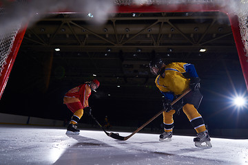 Image showing teen ice hockey sport  players in action