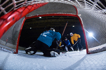 Image showing ice hockey goalkeeper