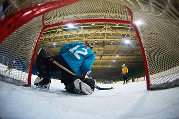 Image showing ice hockey goalkeeper