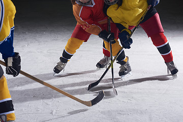 Image showing teen ice hockey sport  players in action