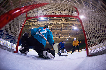 Image showing ice hockey goalkeeper