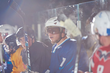 Image showing ice hockey player portrait