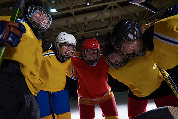 Image showing teen girls ice hockey sport players
