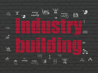 Image showing Manufacuring concept: Industry Building on wall background