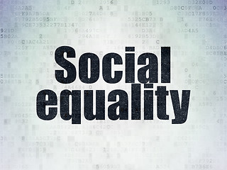 Image showing Politics concept: Social Equality on Digital Paper background