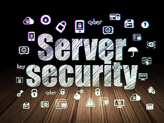 Image showing Privacy concept: Server Security in grunge dark room