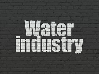 Image showing Manufacuring concept: Water Industry on wall background