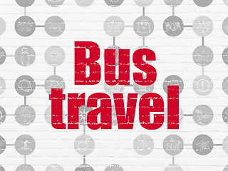 Image showing Tourism concept: Bus Travel on wall background